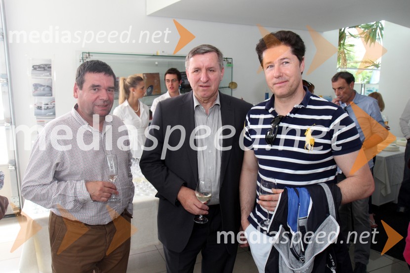  Srečko Vilar, generalni sekretar Zlate lisice;  Jožef Jerovšek, poslanec SDS;  Franci Breznik ml. , poslanecTina Maze, novinarska konferenca in predstavitev nove ekipe Team to aMaze