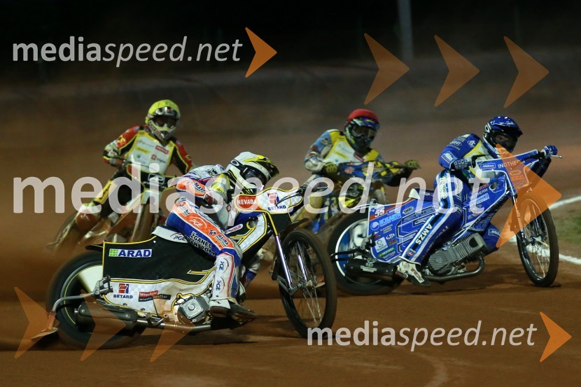  Denis Štojs, AMD Krško;  Jurica Pavlic, speedwayist (SK Unia Donji Kraljevec);  Matic Voldrih, AMTK Ljubljana;  Matej Žagar, speedwayist (Slovenija)Pavlic ugnal Žagarja v Lendavi