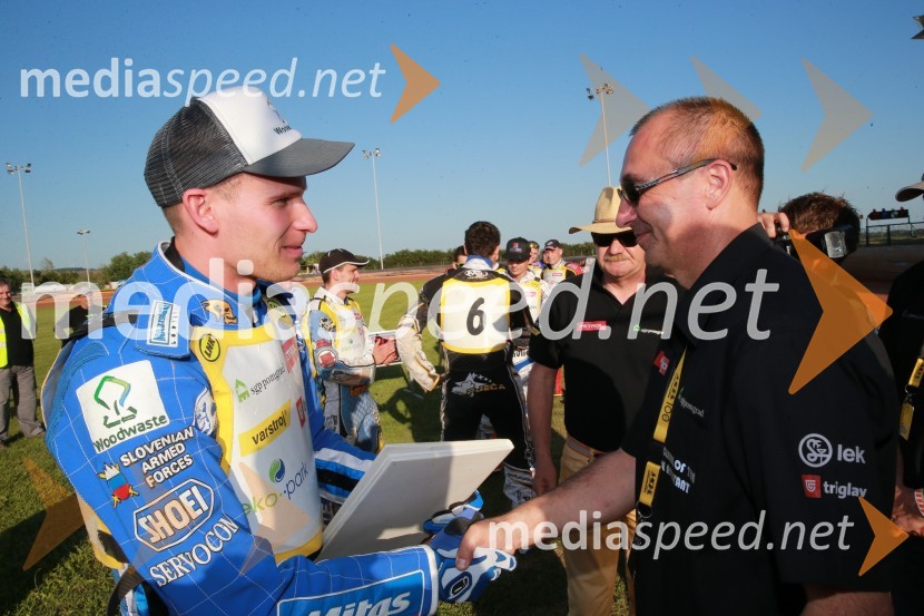  Matej Žagar, speedwayist (Slovenija);  Andrej Matjašec, podžupan, Občina LendavaPavlic ugnal Žagarja v Lendavi