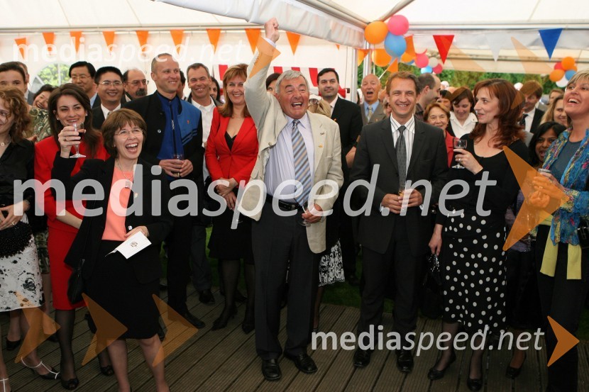 Gostje na sprejemuSprejem na nizozemskem veleposlaništvu ob kraljičinem dnevu