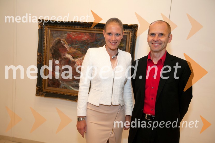  Tajda Šarkanj, Galerija Hest;  dr. Uroš Grilc, minister za kulturo25 let Galerije Hest in otvoritev razstave impresionistov
