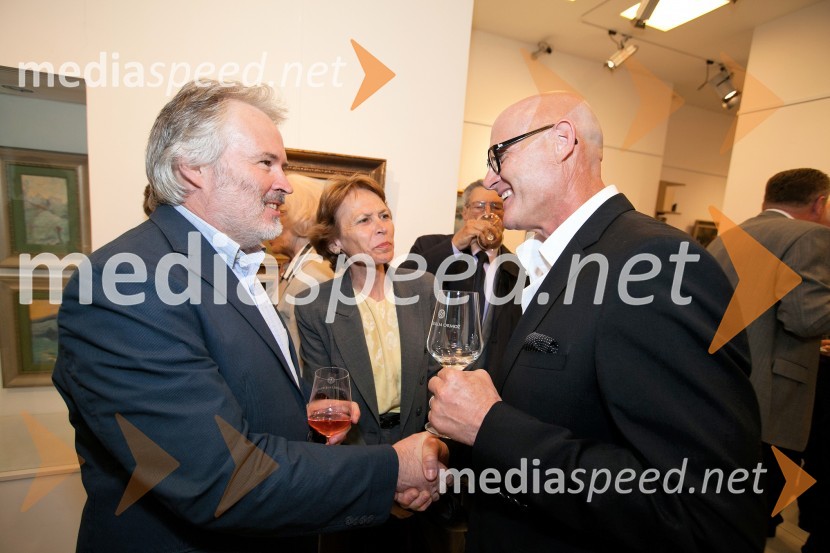 prof. dr. Samo Bobek, dekan, Ekonomsko-Poslovna Fakulteta, Univerza v Mariboru;  Emil Šarkanj, lastnik Galerije Hest25 let Galerije Hest in otvoritev razstave impresionistov