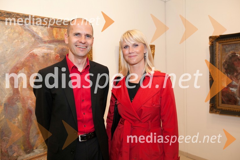  dr. Uroš Grilc, minister za kulturo;  Nina Kirbiš, direktorica Mladinskega kulturnega centra Maribor25 let Galerije Hest in otvoritev razstave impresionistov
