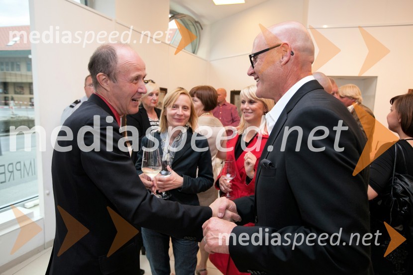  Peter Tomaž Dobrila, predsednik Združenja Epeka;  Emil Šarkanj, lastnik Galerije Hest25 let Galerije Hest in otvoritev razstave impresionistov