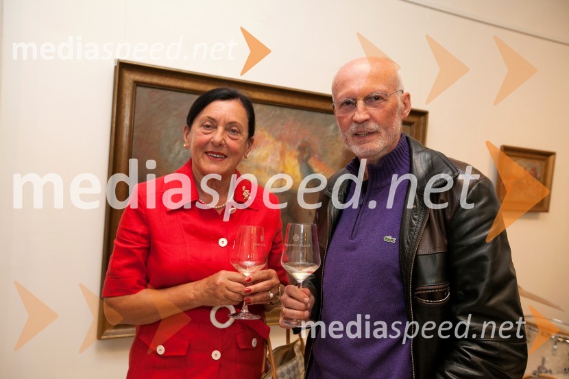  Dunja Bezjak;  Marjan Šrimpf, novinar25 let Galerije Hest in otvoritev razstave impresionistov