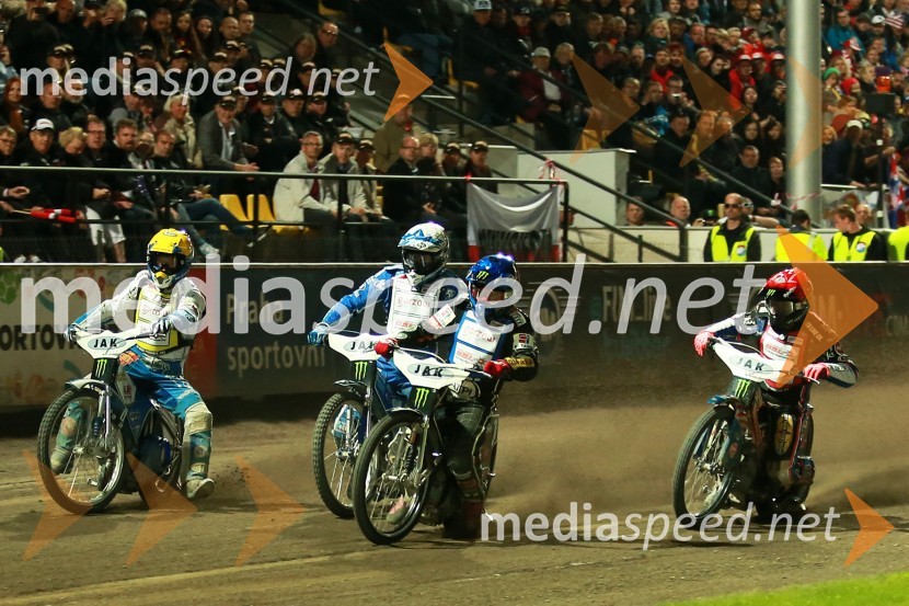  Nicki  Pedersen, speedwayist (Danska);  Matej Žagar, speedwayist (Slovenija);  Darcy  Ward, speedwayist (Avstralija);  Chris Holder, speedwayist (Avstralija)Žagar izvrsten tretji v Pragi