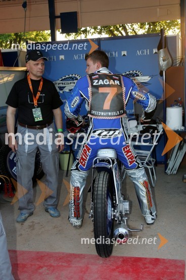 Matej Žagar (Slovenija) in oče Franc ŽagarSPEEDWAY SGP 2007, VN Italije, dirka