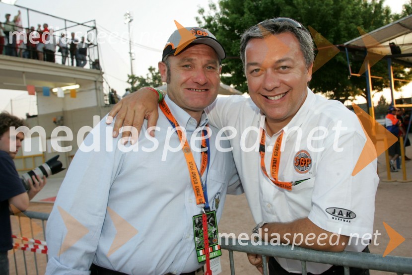 Armando Castagna in John Postlethwaite, generalni menedžer BSISPEEDWAY SGP 2007, VN Italije, dirka