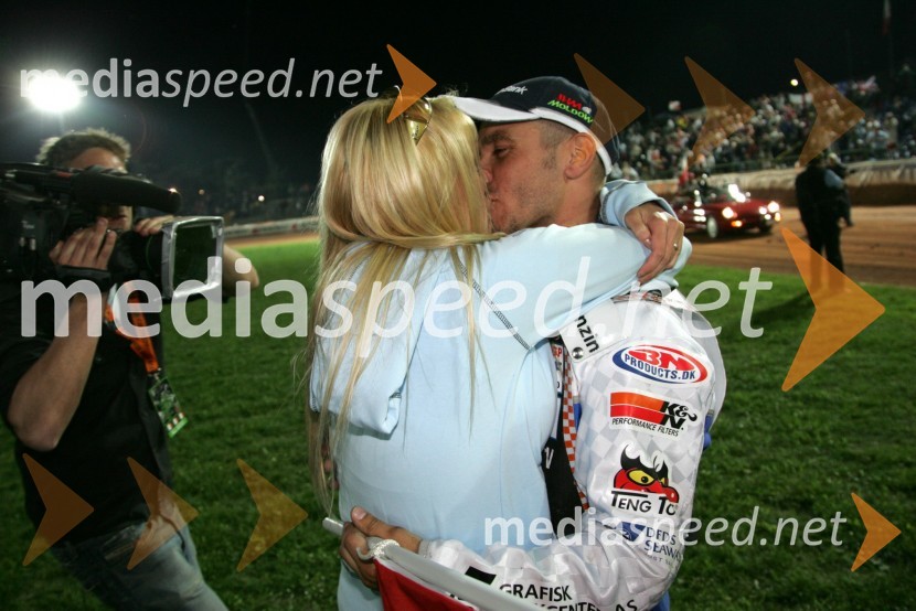 Nicki Pedersen, Danska z ženo Anne Mette
SPEEDWAY SGP 2007, VN Italije, dirka