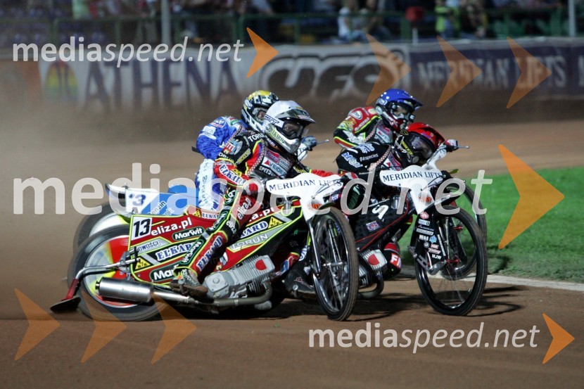 Wieslaw Jagus, Poljska(13), Nicki Pedersen, Danska(3),...SPEEDWAY SGP 2007, VN Italije, dirka