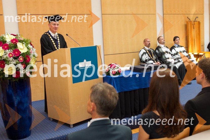 prof. dr.  Danijel Rebolj, rektor Univerze v MariboruPromocija doktorjev znanosti UM, junij 2014