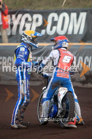  Matej Žagar, speedwayist (Slovenija);  Nicki  Pedersen, speedwayist (Danska)Žagarjev boks s Pedersenom in pomembnih deset točk