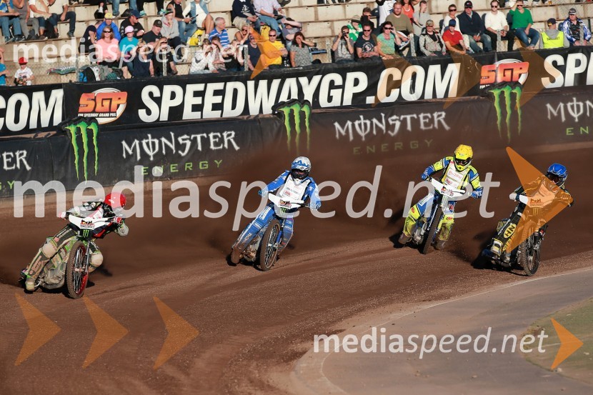  Anders Peter Ljung, speedwayist (Švedska);  Matej Žagar, speedwayist (Slovenija);  Krzysztof  Kasprzak, speedwayist (Poljska);  Martin  Smolinski, speedwayist (Nemčija)Žagarjev boks s Pedersenom in pomembnih deset točk