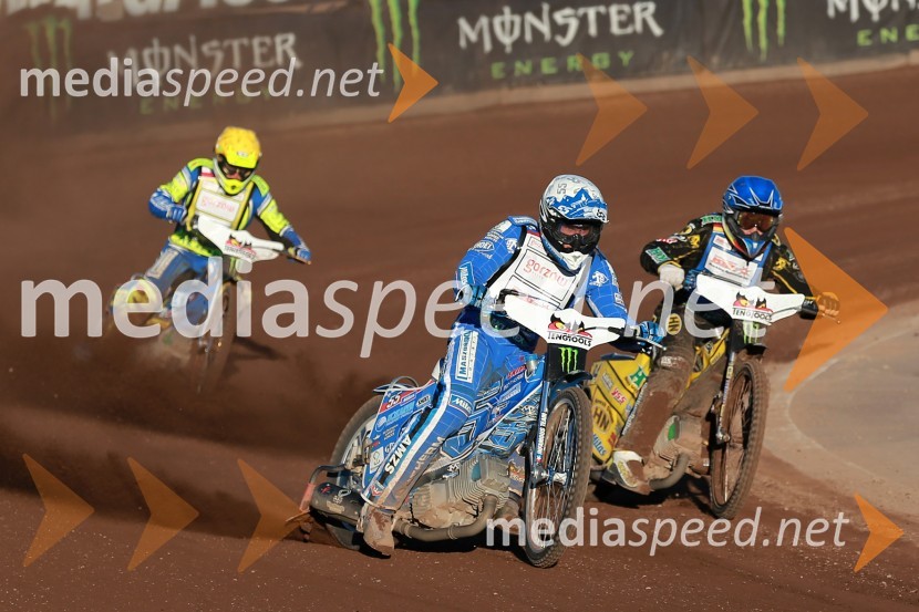  Krzysztof  Kasprzak, speedwayist (Poljska);  Matej Žagar, speedwayist (Slovenija);  Martin  Smolinski, speedwayist (Nemčija)Žagarjev boks s Pedersenom in pomembnih deset točk