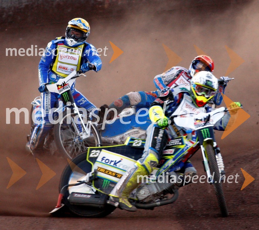  Matej Žagar, speedwayist (Slovenija);  Nicki  Pedersen, speedwayist (Danska)Žagarjev padec in obračun s Pedersenom