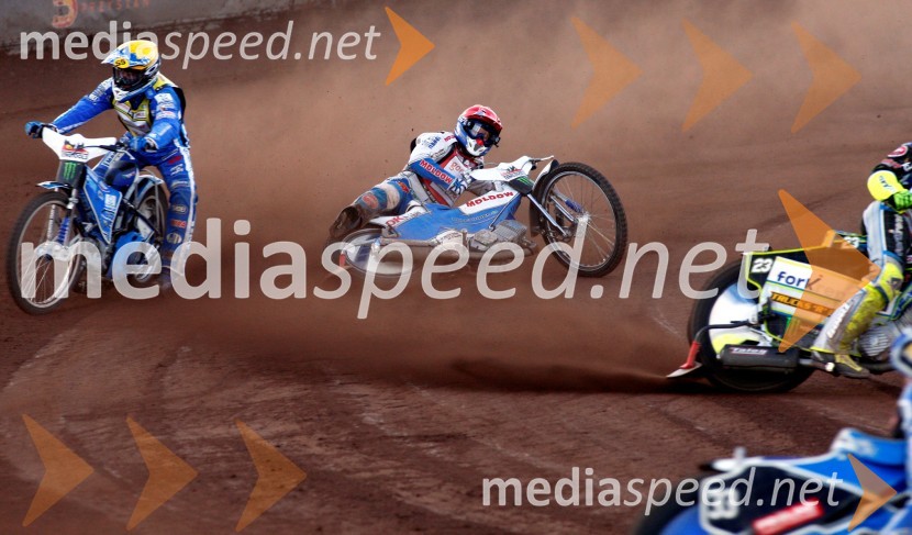  Matej Žagar, speedwayist (Slovenija);  Nicki  Pedersen, speedwayist (Danska)Žagarjev padec in obračun s Pedersenom