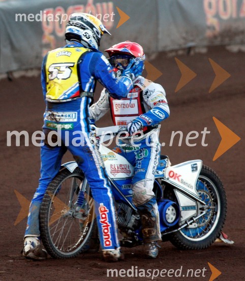  Matej Žagar, speedwayist (Slovenija);  Nicki  Pedersen, speedwayist (Danska)Žagarjev padec in obračun s Pedersenom