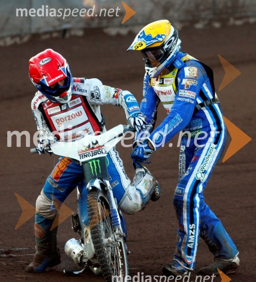  Nicki  Pedersen, speedwayist (Danska);  Matej Žagar, speedwayist (Slovenija)Žagarjev padec in obračun s Pedersenom