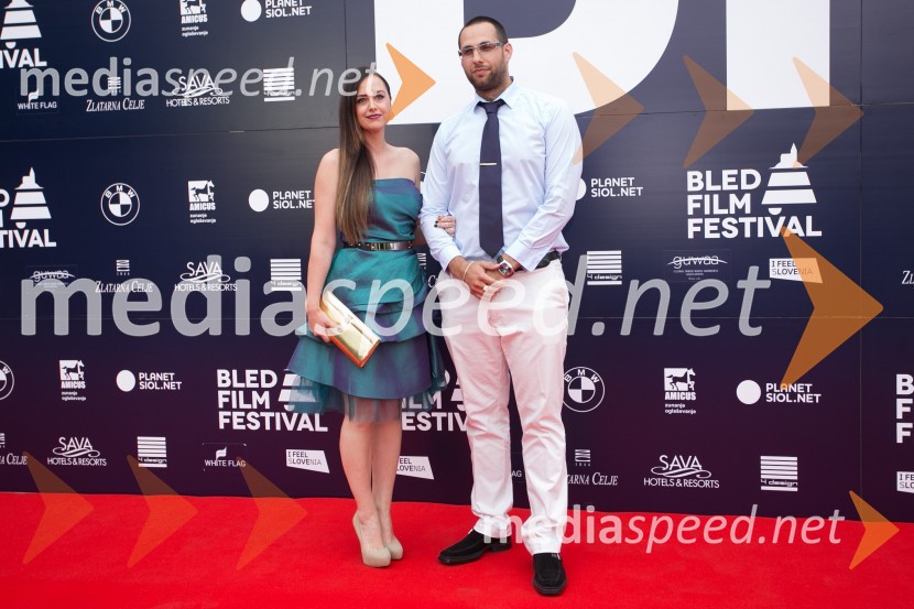  Patricija Mencigar;  Marko Gajić, poslovni direktor BFFBled film festival, otvoritvena slovesnost