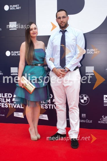  Patricija Mencigar;  Marko Gajić, poslovni direktor BFFBled film festival, otvoritvena slovesnost