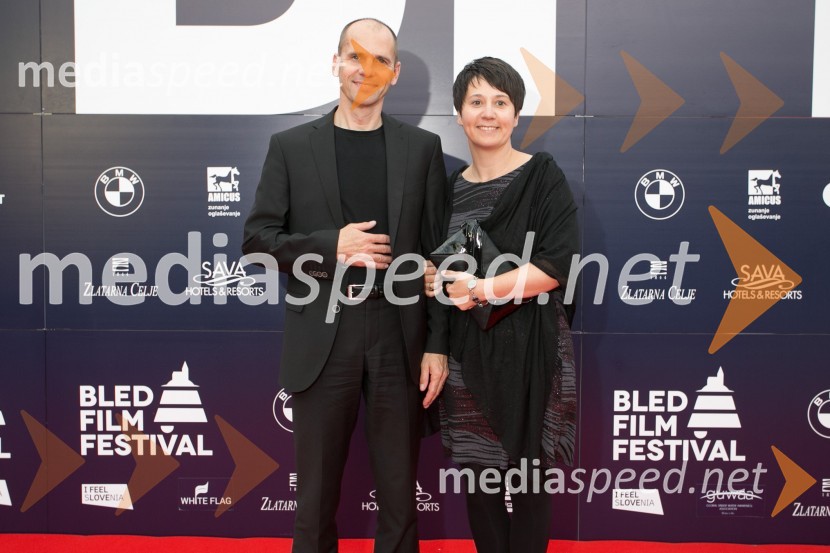  dr. Uroš Grilc, minister za kulturo;  Nina Peče Grilc, direktorica KinodvorBled film festival, otvoritvena slovesnost