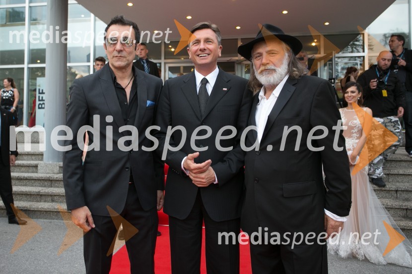  Branko  Đurić - Đuro, igralec;  Borut Pahor, predsednik Republike Slovenije;  Rade Šerbedžija, igralecBled film festival, otvoritvena slovesnost