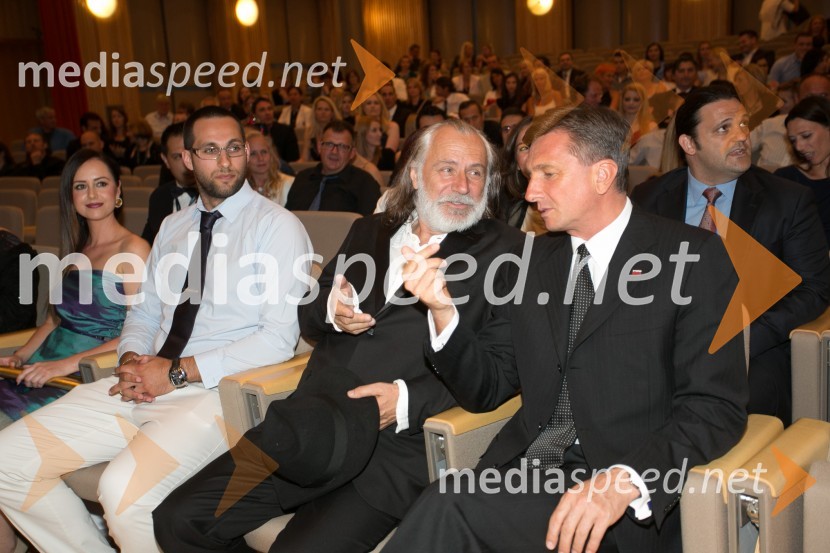  Marko Gajić, poslovni direktor BFF;  Rade Šerbedžija, igralec;  Borut Pahor, predsednik Republike SlovenijeBled film festival, otvoritvena slovesnost