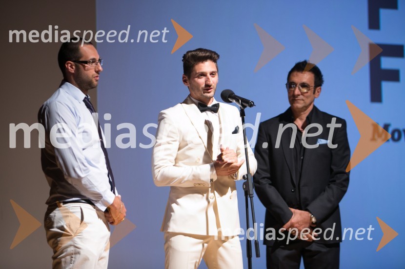  Marko Gajić, poslovni direktor BFF;  Danijel Utješanović, izvršni direktor Bled Film Festival;  Branko  Đurić - Đuro, igralecBled film festival, otvoritvena slovesnost