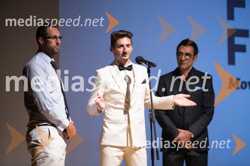  Marko Gajić, poslovni direktor BFF;  Danijel Utješanović, izvršni direktor Bled Film Festival;  Branko  Đurić - Đuro, igralecBled film festival, otvoritvena slovesnost