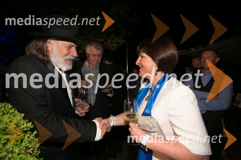  Rade Šerbedžija, igralec;  Eva Štravs Podlogar, direktorica Turizem BledBled film festival, otvoritvena slovesnost