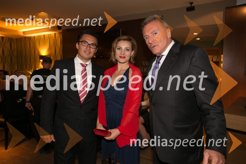  Lothar Schupet,  generalni direktor BMW Group Slovenija;  Angelina  Schupet;  Armand Assante, igralecBled film festival, otvoritvena slovesnost