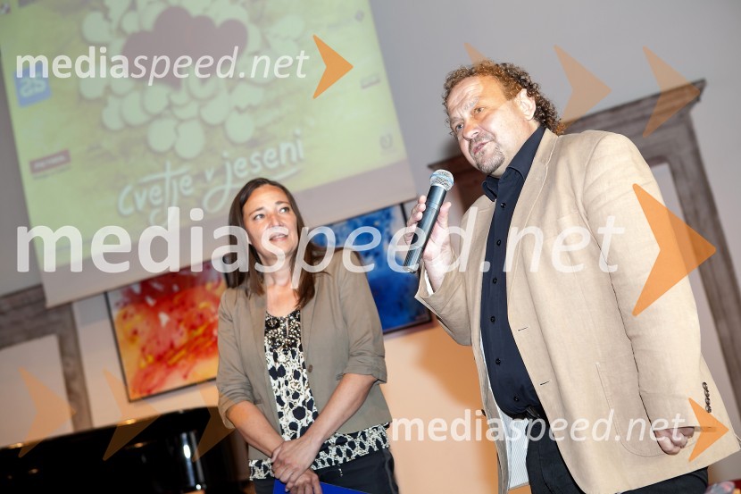  Miša Stanko, producent, Cvetje v jeseni;  Darko  Brlek, direktor, Festival LjubljanaMuzikal Cvetje v jeseni, novinarska konferenca