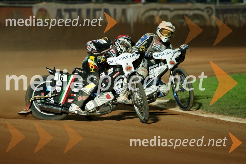 Mattia Carpanese, Italija in Matej Žagar (Slovenija)SPEEDWAY SGP 2007, VN Italije, dirka