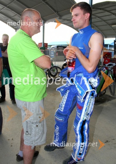  Franci Kalin, selektor slovenske speedway reprezentance;  Matej Žagar, speedwayist (Slovenija)Žagar s sedmim mestom neposredno na GP Challenge