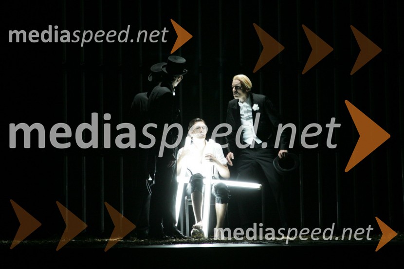 Prizor iz predstave Tesla Electric CompanyTesla Electric Company, predstava Pandur Theaters v SNG Maribor