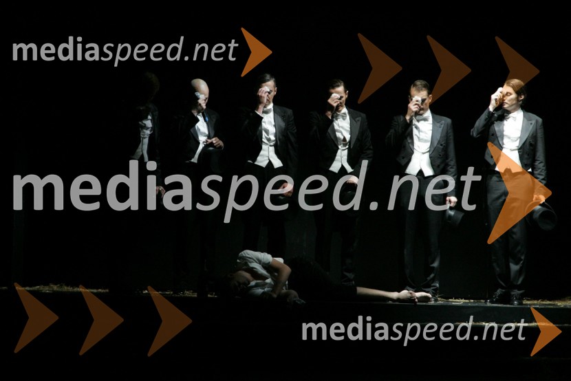 Prizor iz predstave Tesla Electric CompanyTesla Electric Company, predstava Pandur Theaters v SNG Maribor