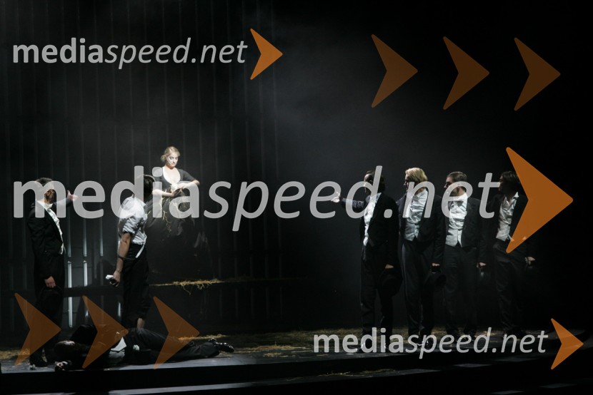 Prizor iz predstave Tesla Electric CompanyTesla Electric Company, predstava Pandur Theaters v SNG Maribor