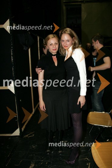 Livija Pandur, producentka in dramaturginja in Valentina Turcu, balerinaTesla Electric Company, predstava Pandur Theaters v SNG Maribor