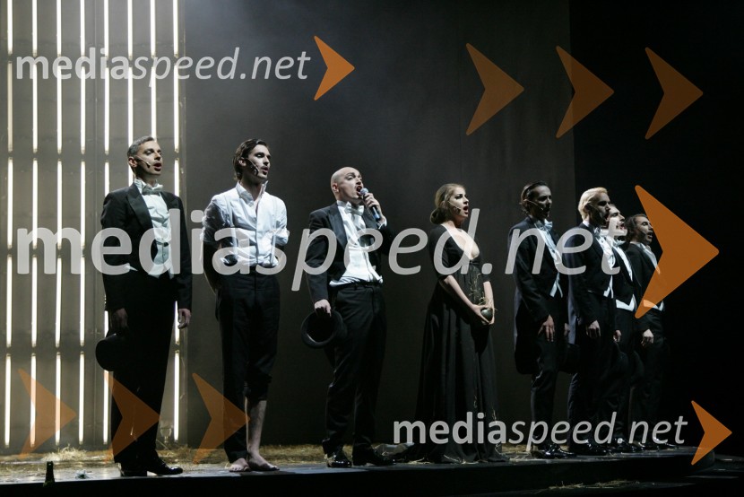 Prizor iz predstave Tesla Electric CompanyTesla Electric Company, predstava Pandur Theaters v SNG Maribor