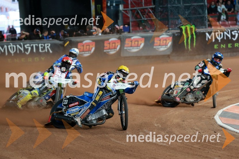  Jaroslaw  Hampel, speedwayist (Poljska);  Tai  Woffinden, speedwayist (Velika Britanija)Iversen zadnji kralj Parkna, Žagar za točko ob polfinale