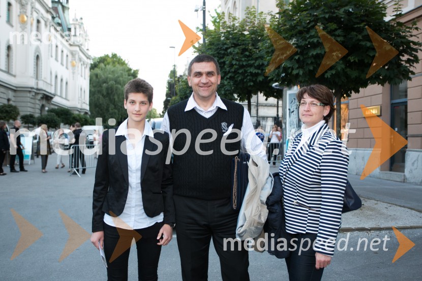 Jure Žerjav, župan občine Kranjska Gora z družino62. Ljubljana Festival, otvoritev s Carmino Burano