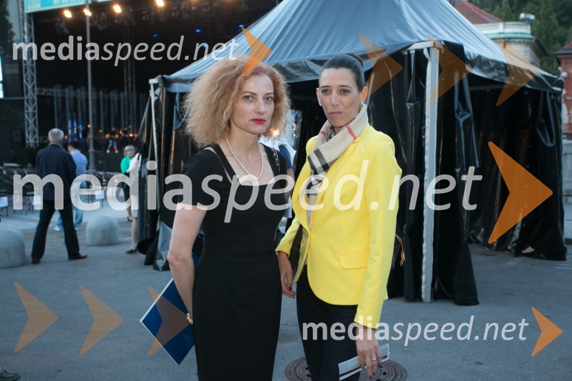  Hermina Kovačič, svetovalka za odnose z javnostmi, Festival Ljubljana; dr. Nataša Slak Valek, STO62. Ljubljana Festival, otvoritev s Carmino Burano