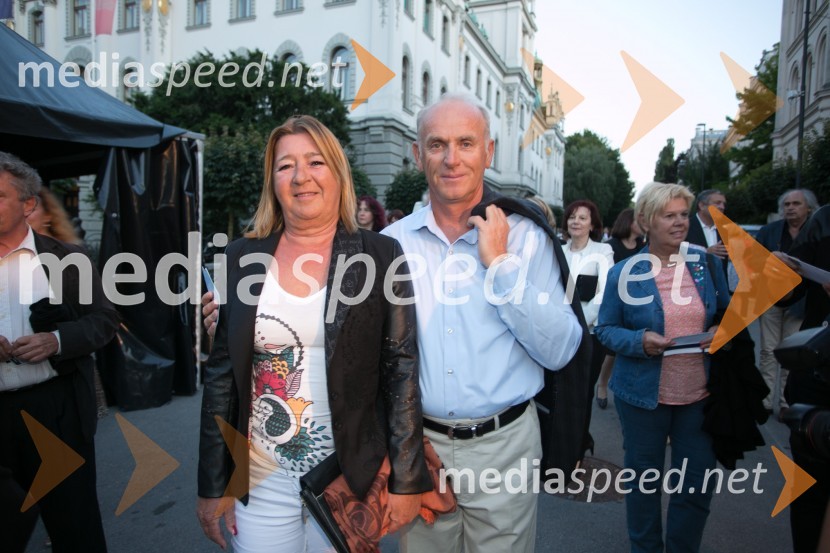  Irena Mermal;  Jože  Mermal, predsednik uprave BTC-ja62. Ljubljana Festival, otvoritev s Carmino Burano