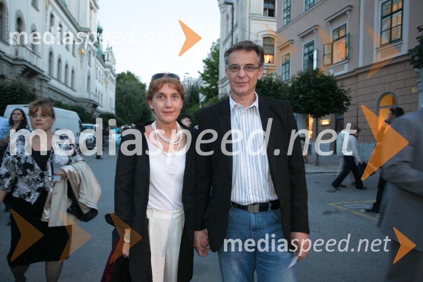  Barbara Hieng Samobor, direktorica MGL;   Igor  Samobor, ravnatelj SNG Drama Ljubljana62. Ljubljana Festival, otvoritev s Carmino Burano
