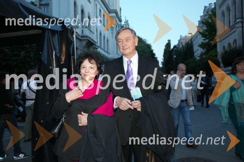  Barbara Miklič Türk;  Danilo Türk, nekdanji predsednik Republike Slovenije62. Ljubljana Festival, otvoritev s Carmino Burano