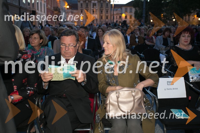  Zoran Janković, župan MOL, predsednik PS;  Mija Janković, soproga Zorana Jankovića62. Ljubljana Festival, otvoritev s Carmino Burano