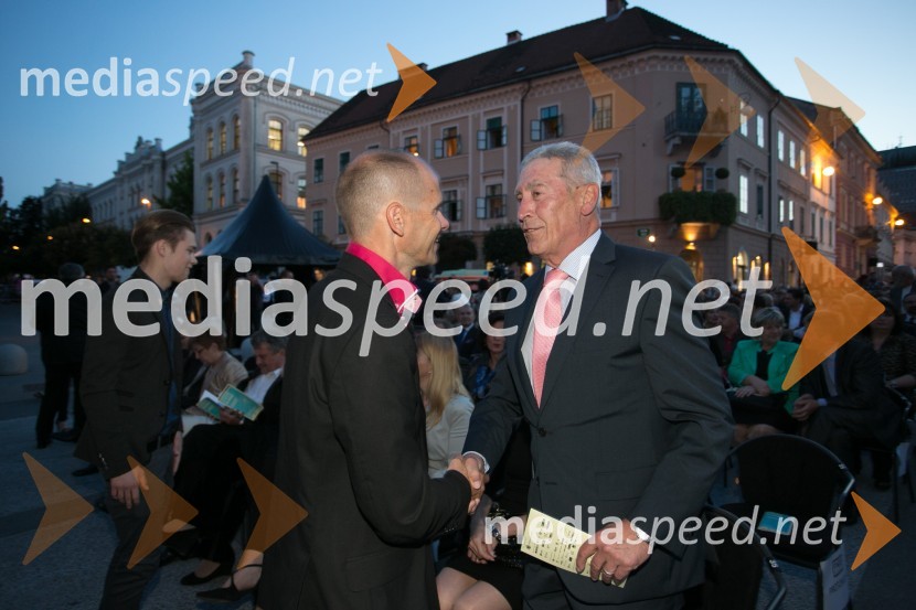  dr. Uroš Grilc, minister za kulturo;  Aleš Čerin, podžupan Mestne občine Ljubljana62. Ljubljana Festival, otvoritev s Carmino Burano