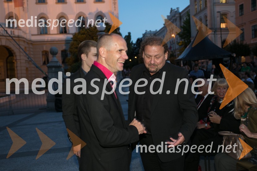  dr. Uroš Grilc, minister za kulturo;  Darko  Brlek, direktor, Festival Ljubljana62. Ljubljana Festival, otvoritev s Carmino Burano