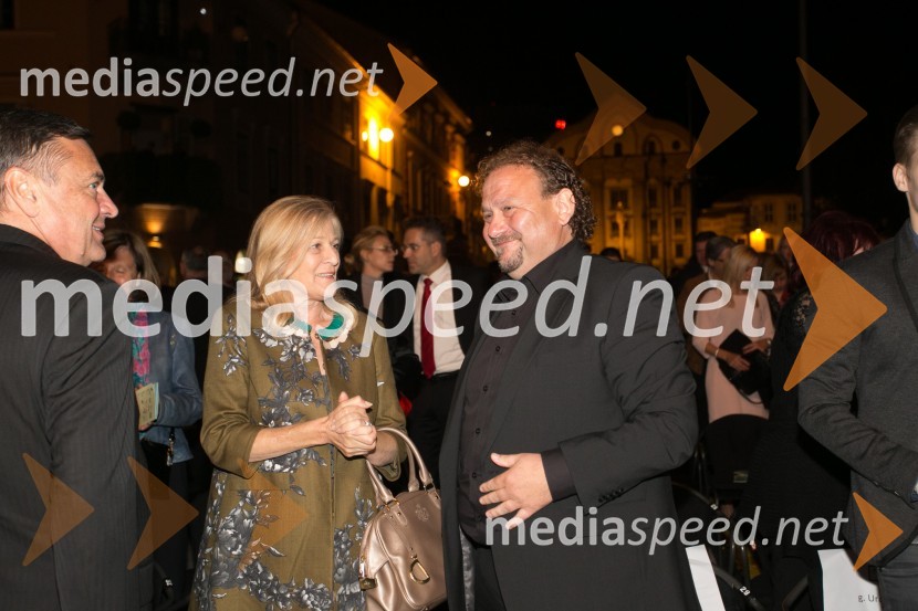  Mija Janković, soproga Zorana Jankovića;  Darko  Brlek, direktor, Festival Ljubljana62. Ljubljana Festival, otvoritev s Carmino Burano