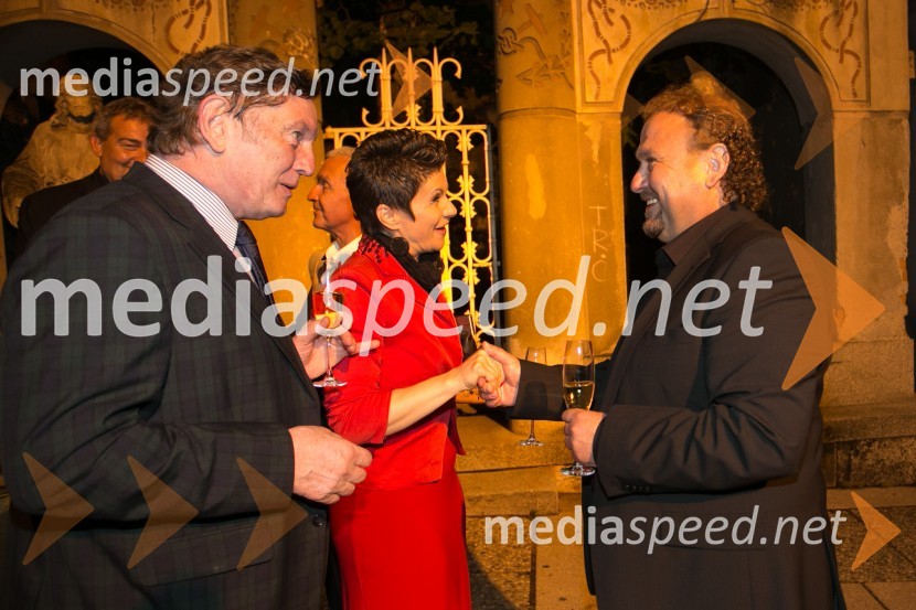  Uroš Lajovic, dirigent;  Aida Čorbadžić, operna pevka;  Darko  Brlek, direktor, Festival Ljubljana62. Ljubljana Festival, otvoritev s Carmino Burano